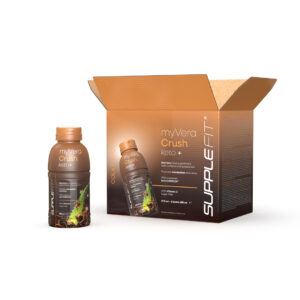 MYVERA CRUSH Keto + | Integratore alimentare con caffeina ed edulcoranti in bottiglie monodose da 285 ml (confezione da 6) - 1710 ml