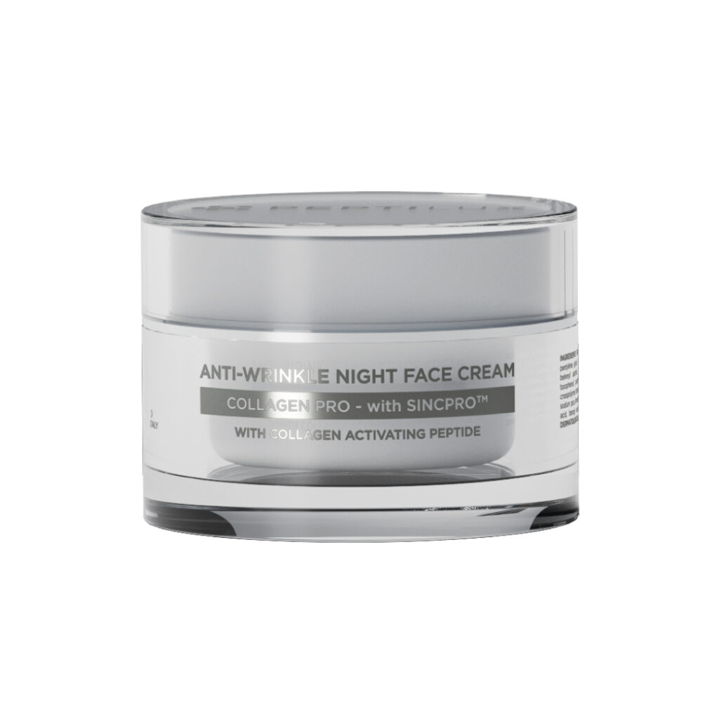 Peptilux - Crema viso notte antirughe 'Collagen Pro' con SINCPRO
